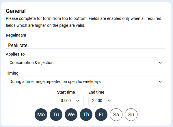 Example night rate